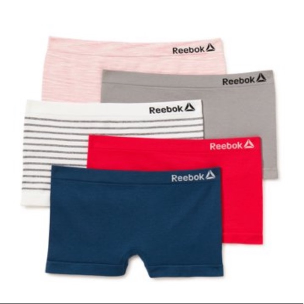 💜Reebok Girls Underwear 5Pk Seamless Boyshorts